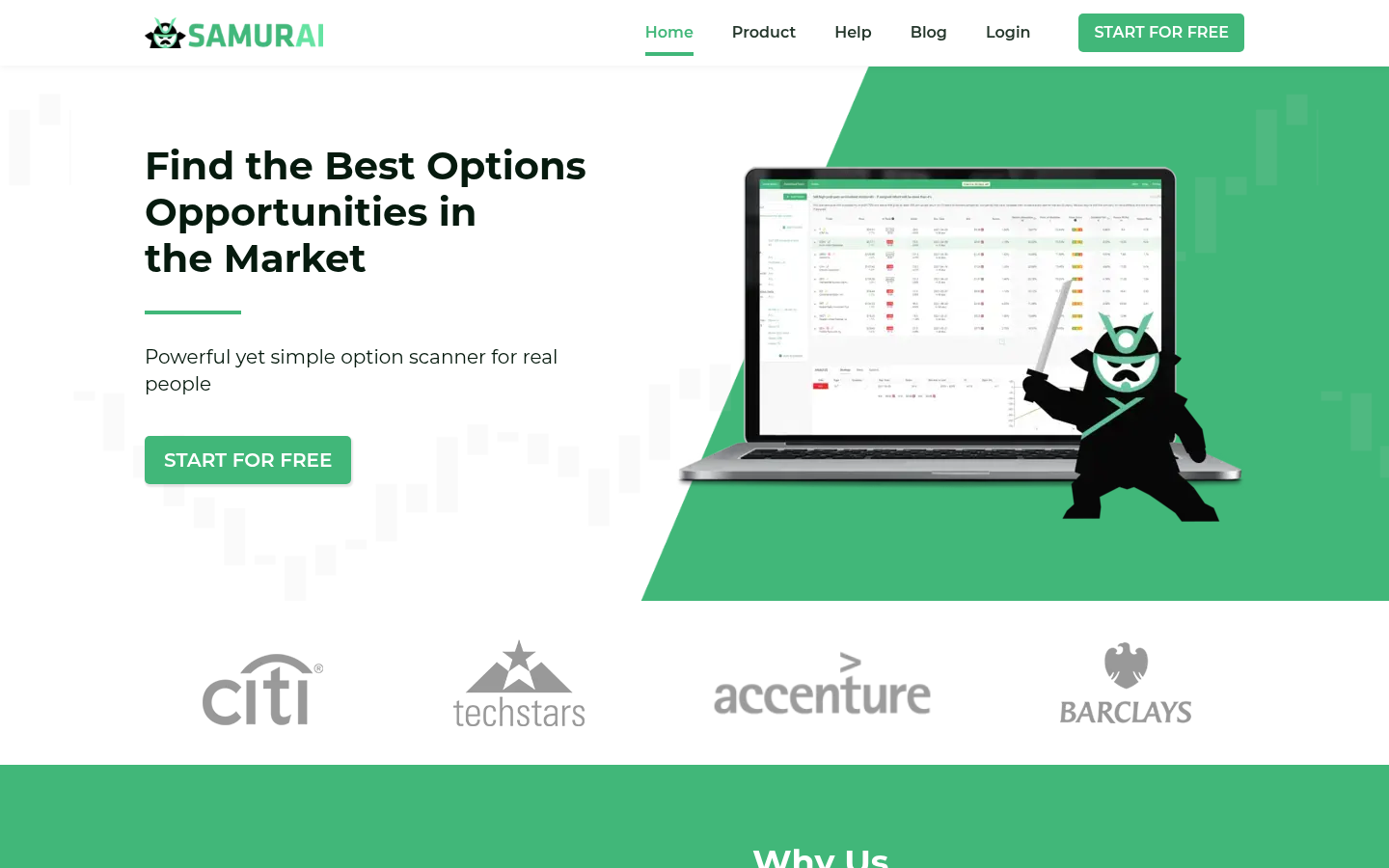 Homepage of the website, as captured