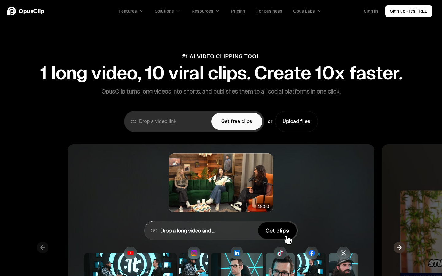 Homepage of the website, as captured