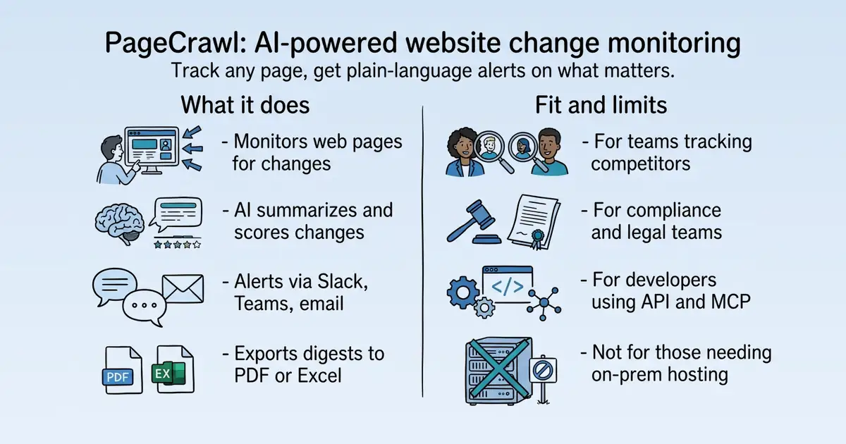 PageCrawl at a glance