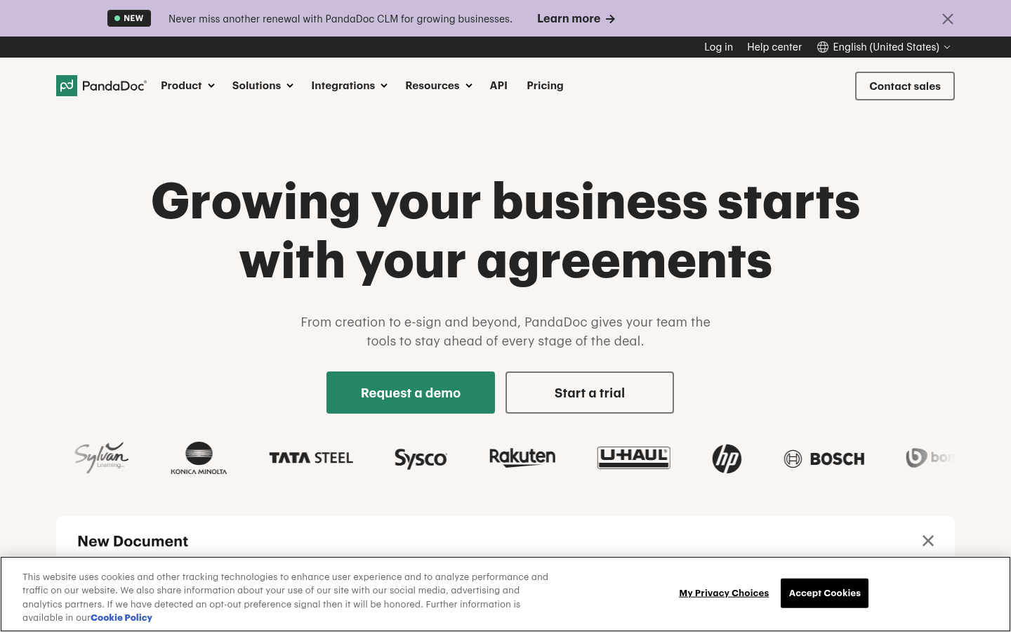 Homepage of the website, as captured