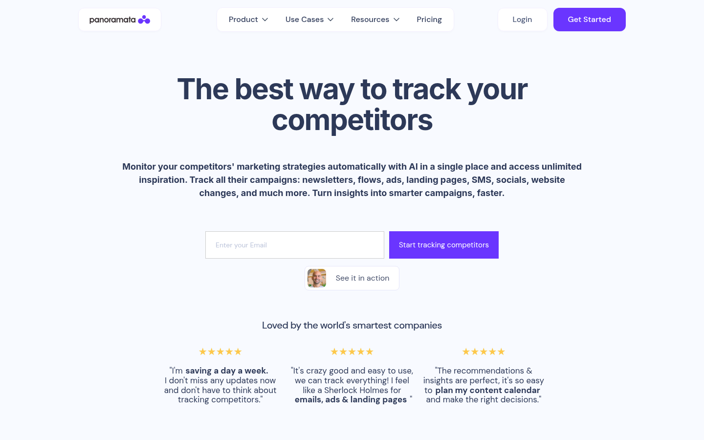 Homepage of the website, as captured