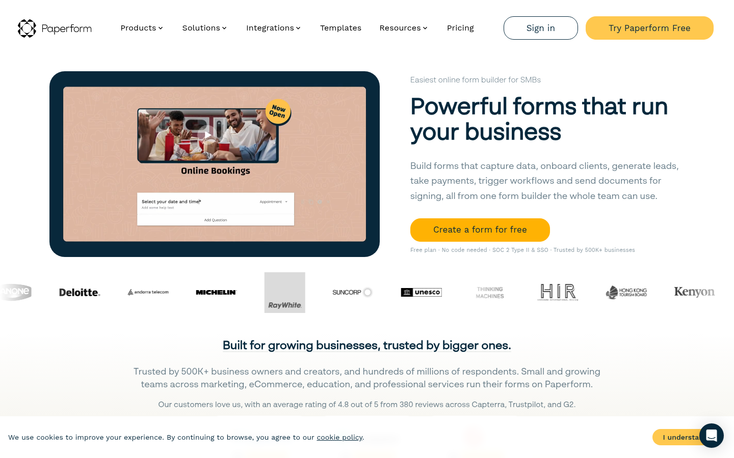 Homepage of the website, as captured