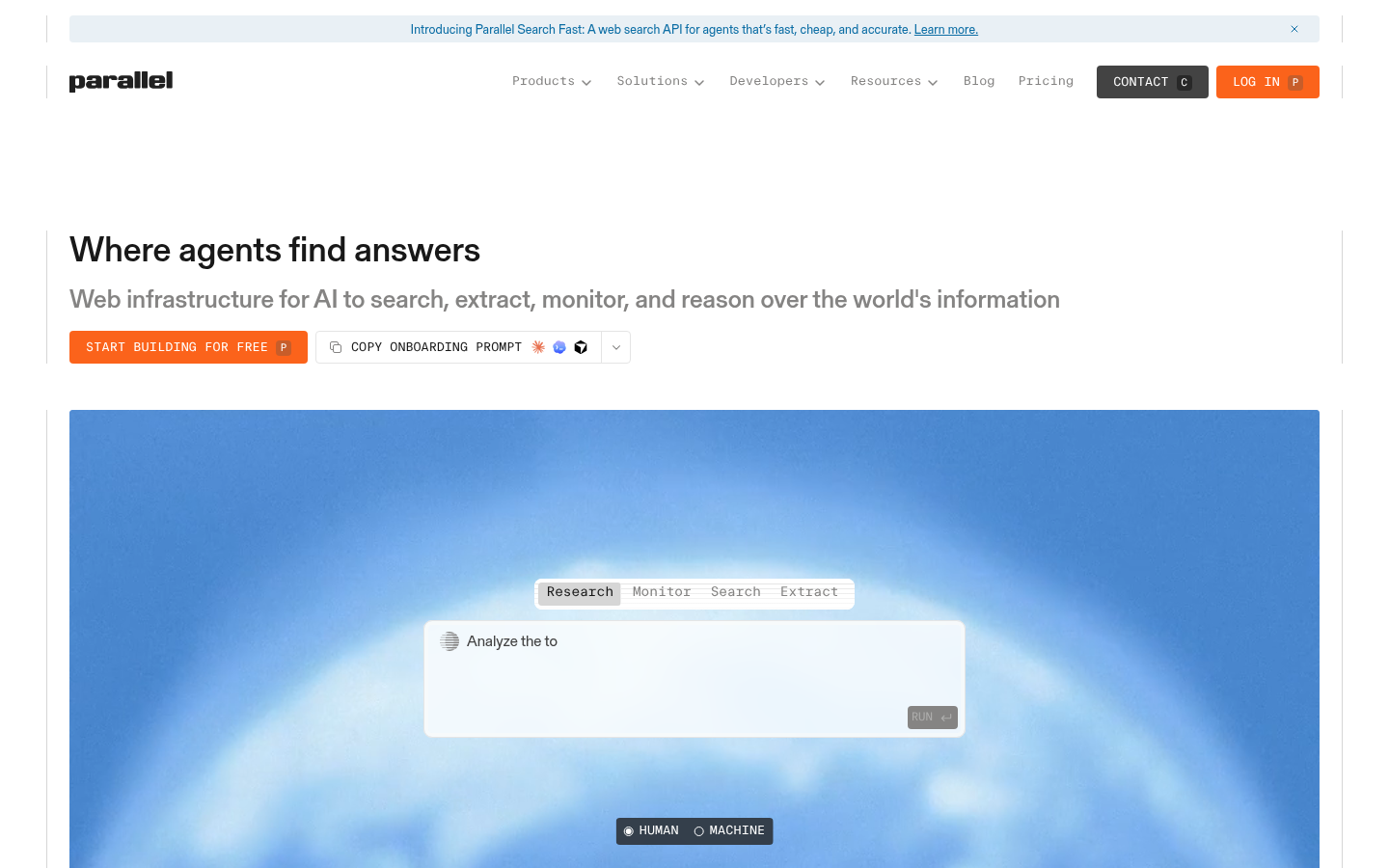 Homepage of the website, as captured