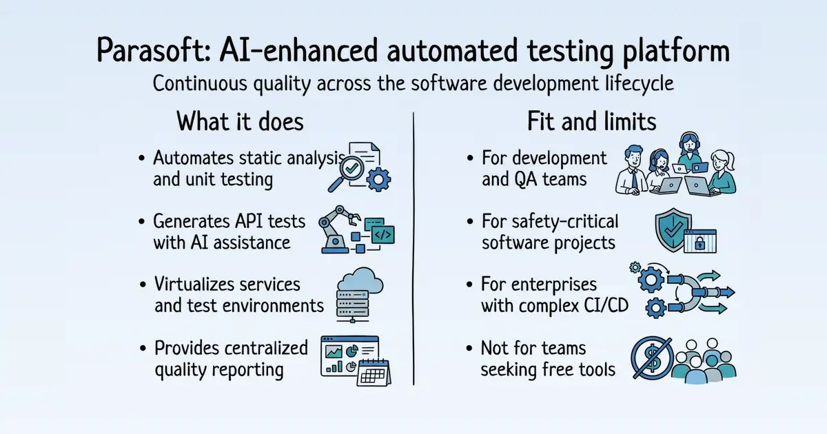 Parasoft Continuous Quality Testing Platform at a glance