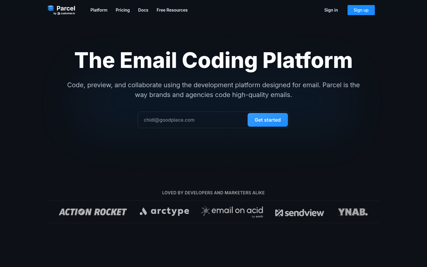Homepage of the website, as captured