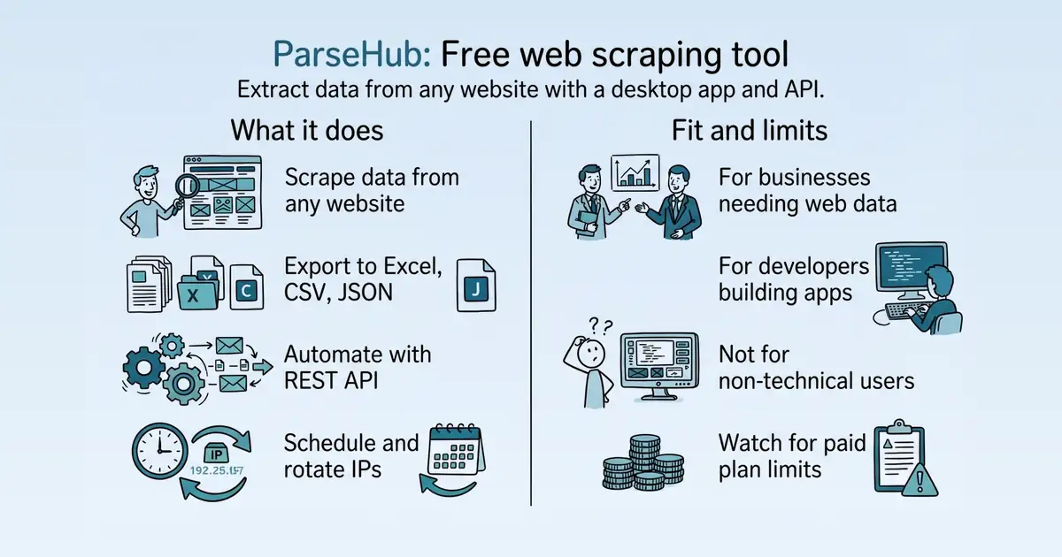 ParseHub at a glance