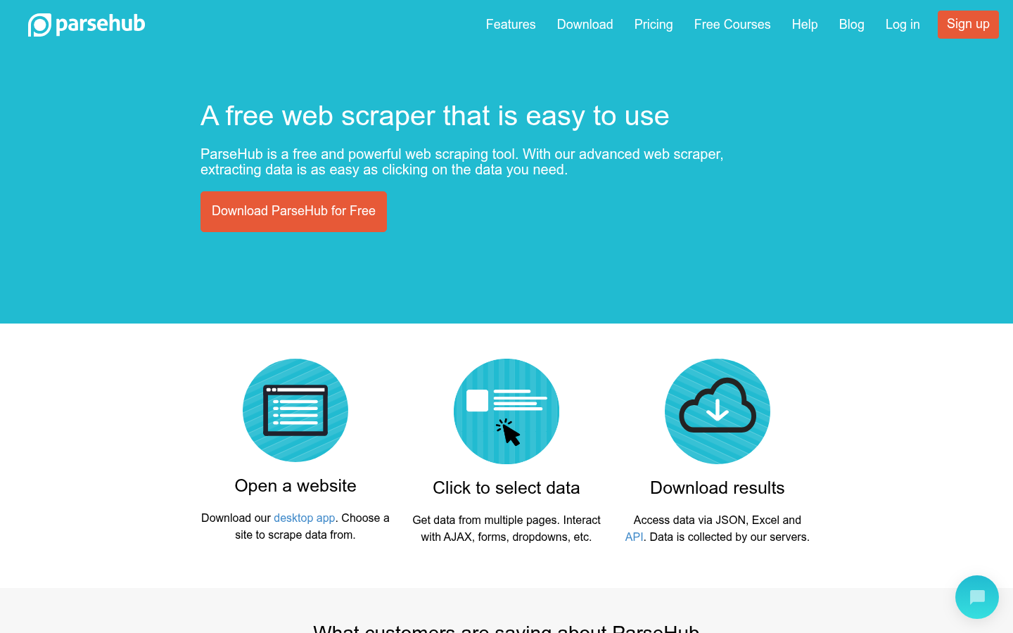 Homepage of the website, as captured