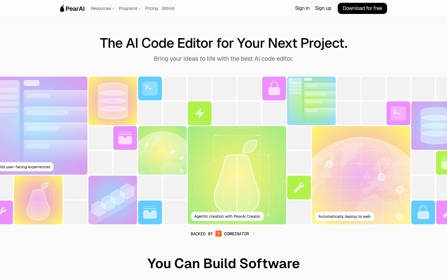 Homepage of the website, as captured