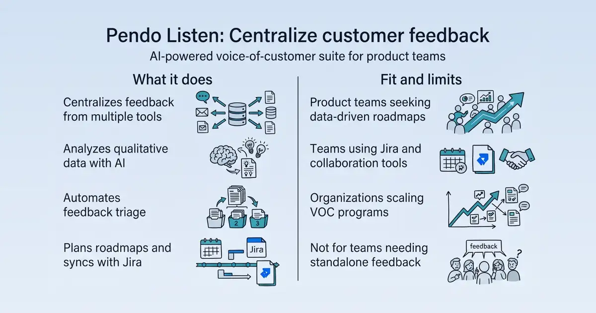 Pendo Listen at a glance