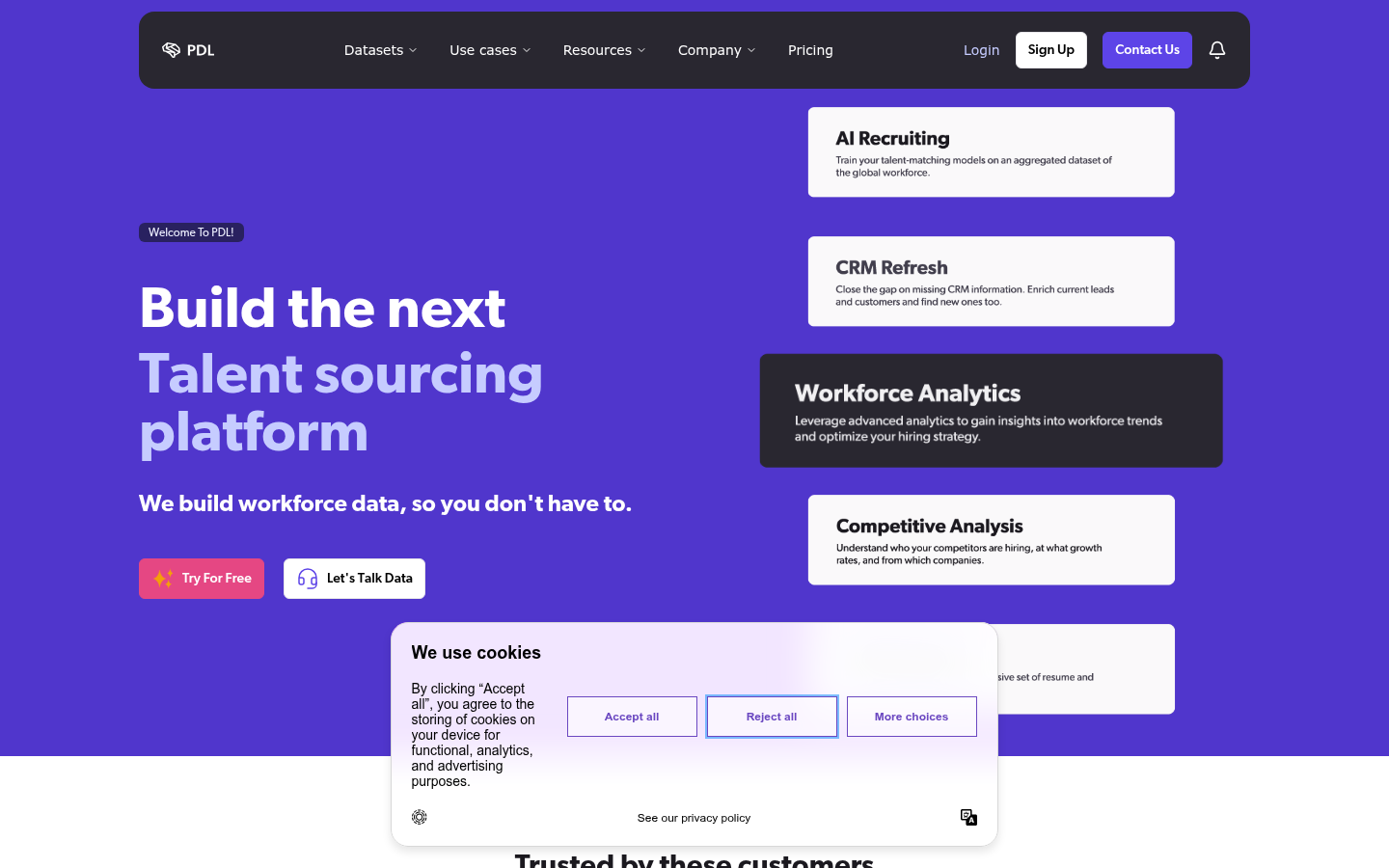 Homepage of the website, as captured