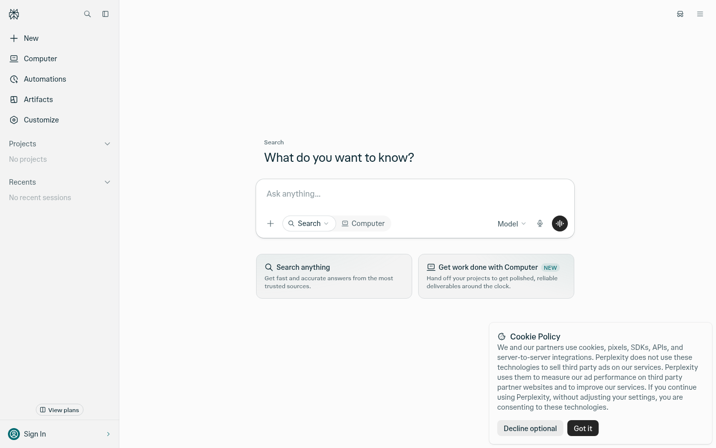 Homepage of the website, as captured