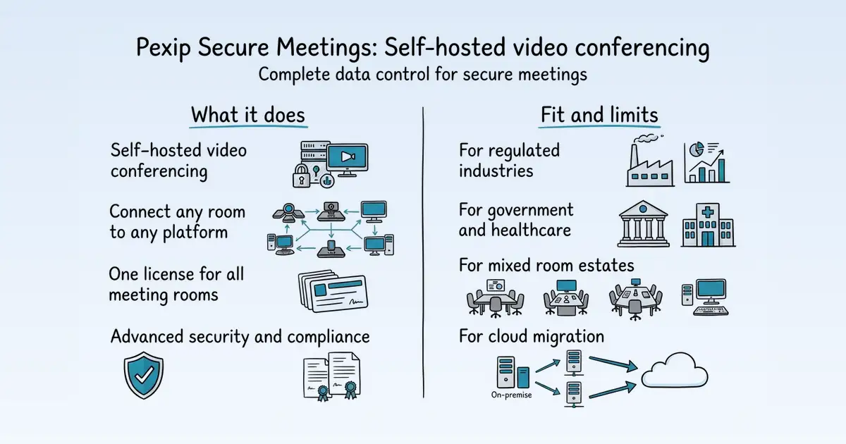 Pexip Secure Meetings at a glance