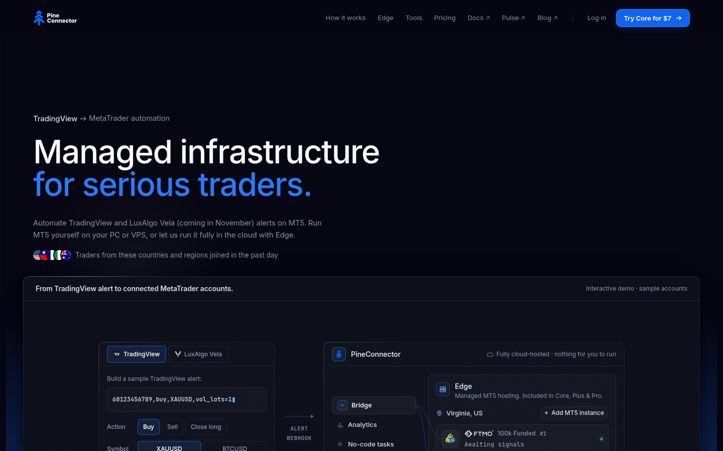 Homepage of the website, as captured