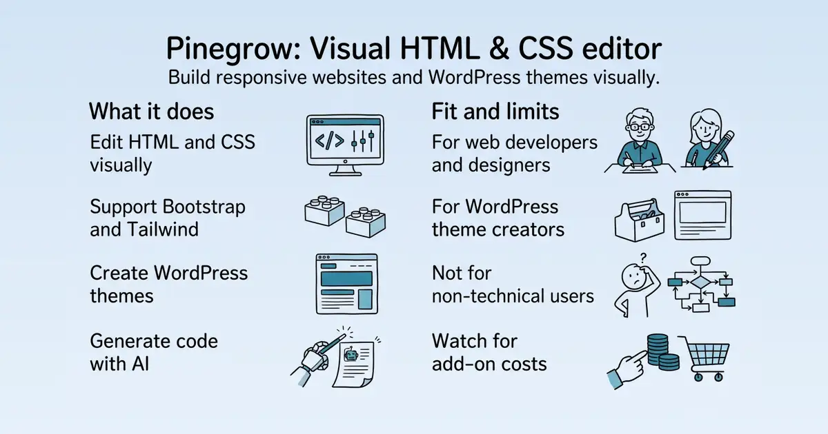 Pinegrow Web Editor at a glance