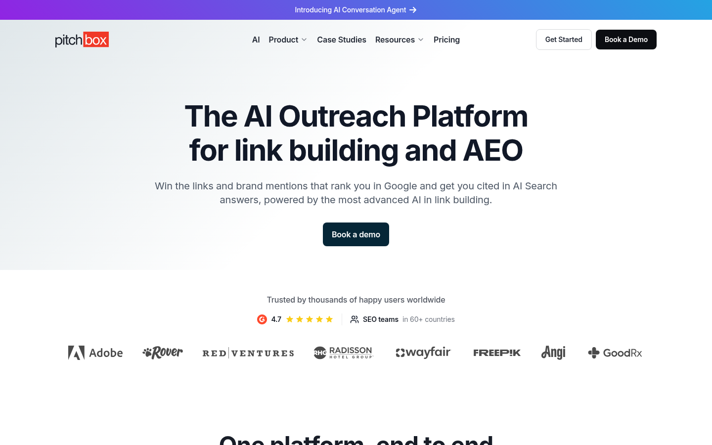 Homepage of the website, as captured