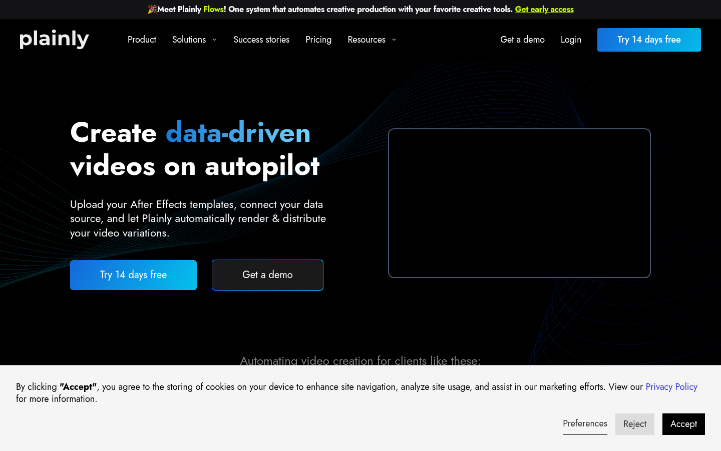 Homepage of the website, as captured