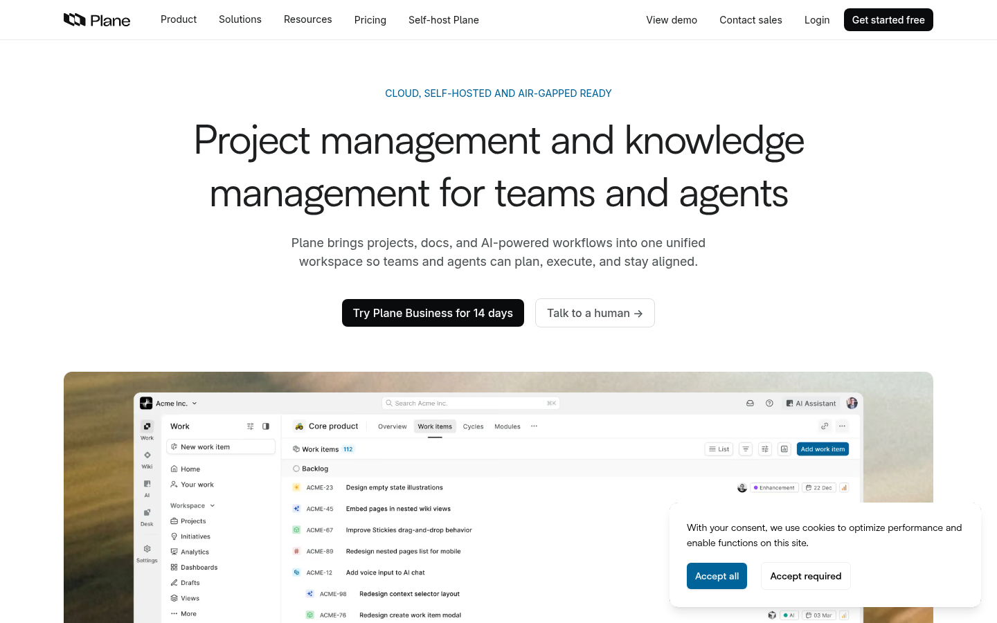 Homepage of the website, as captured