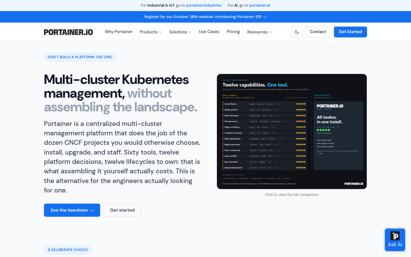 Homepage of the website, as captured