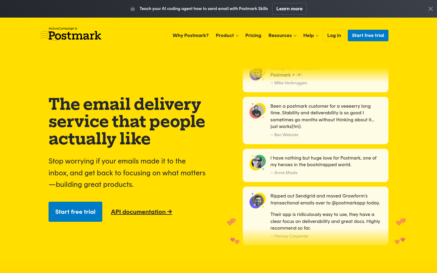 Homepage of the website, as captured