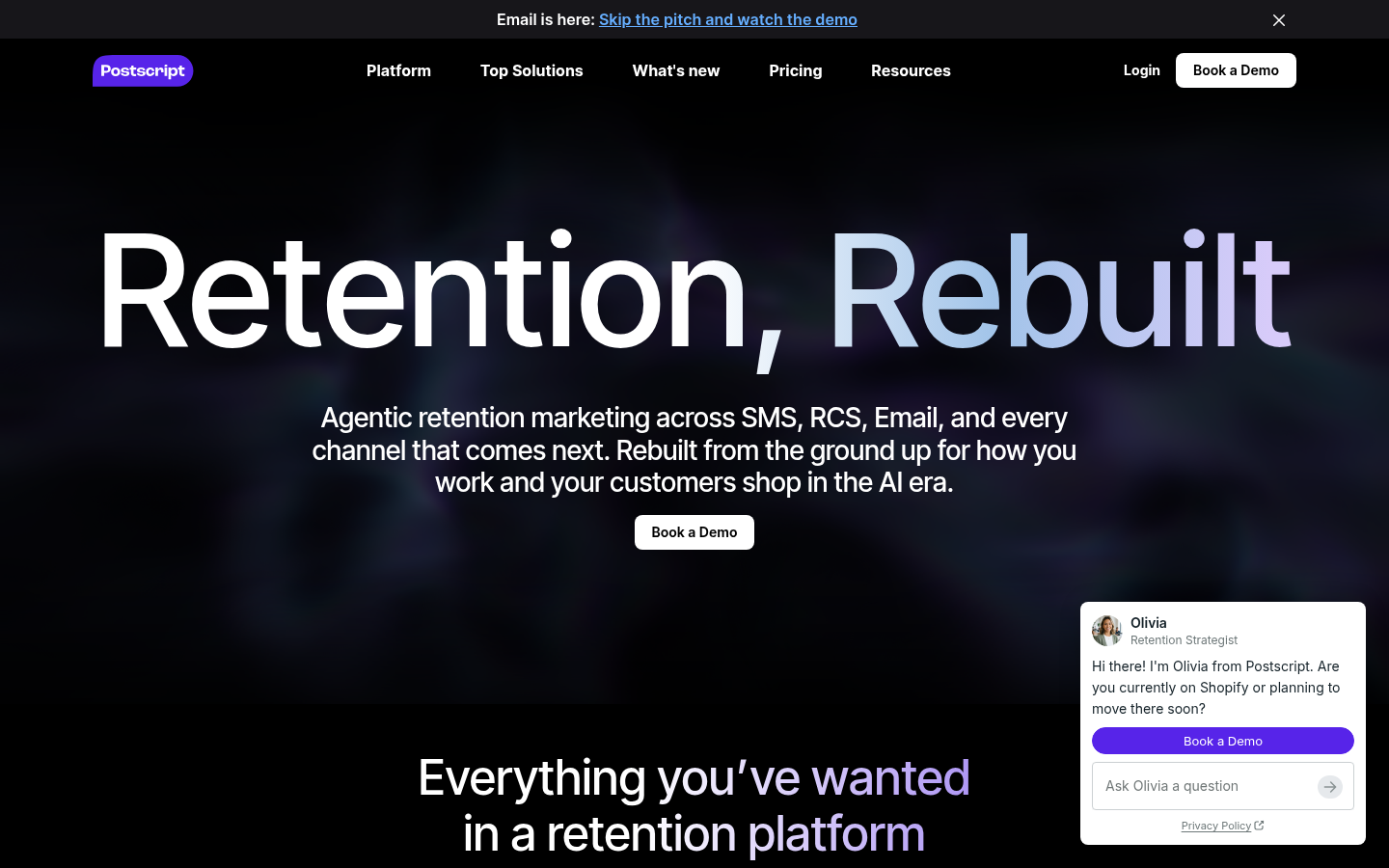 Homepage of the website, as captured