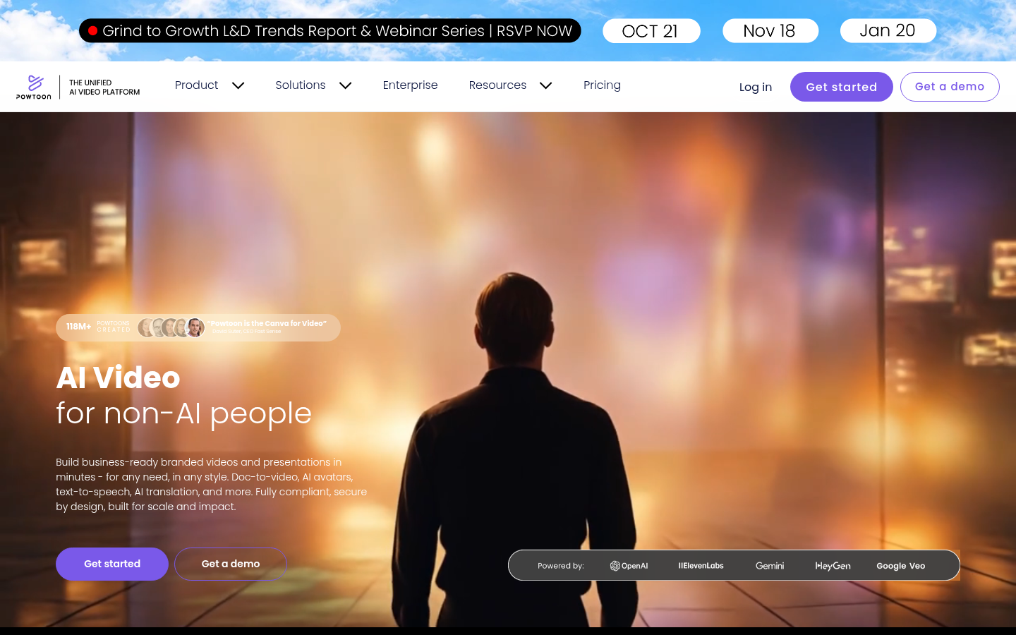 Homepage of the website, as captured