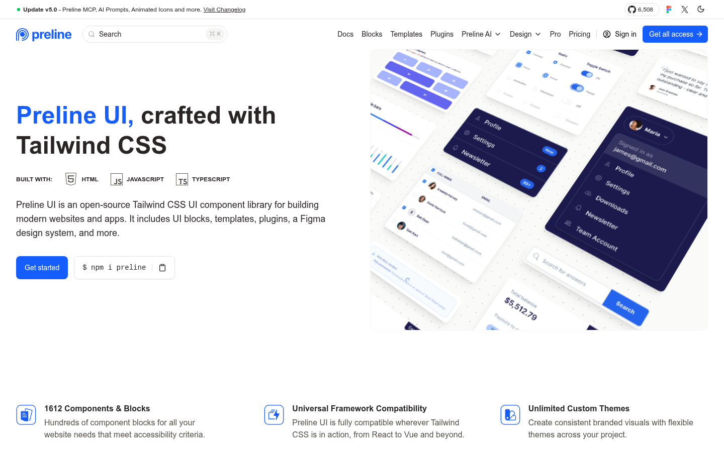 Homepage of the website, as captured