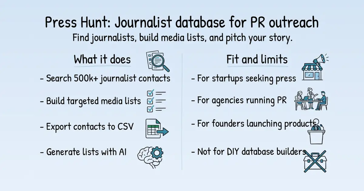 Press Hunt at a glance