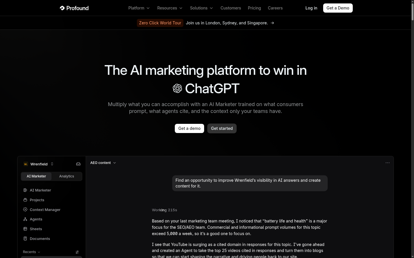 Homepage of the website, as captured