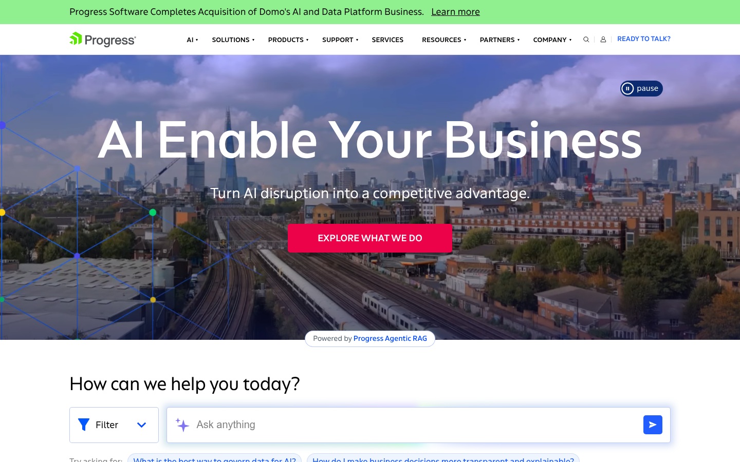 Homepage of the website, as captured