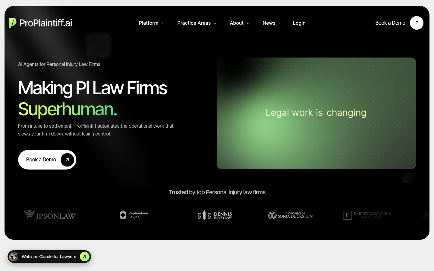 Homepage of the website, as captured