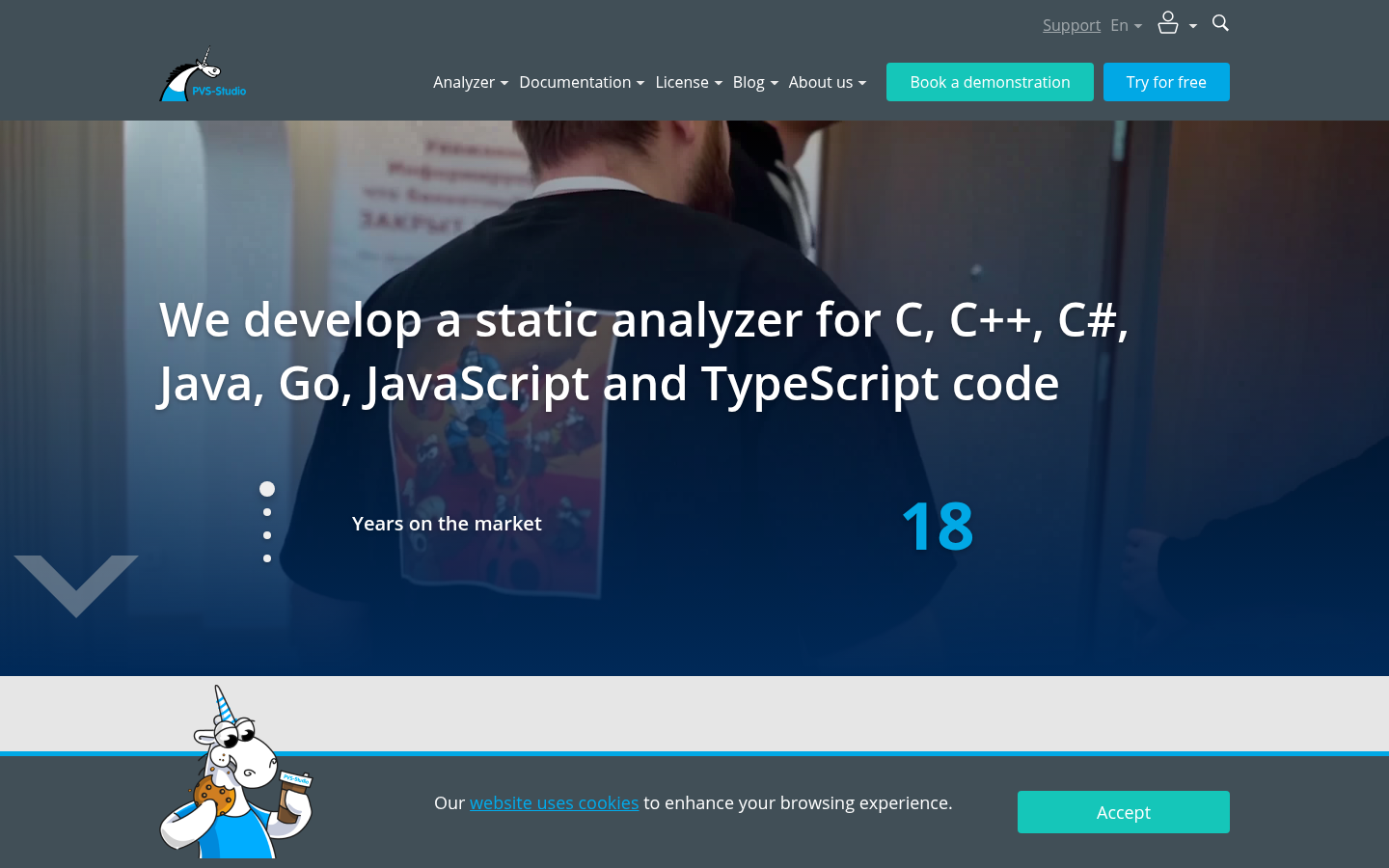 Homepage of the website, as captured