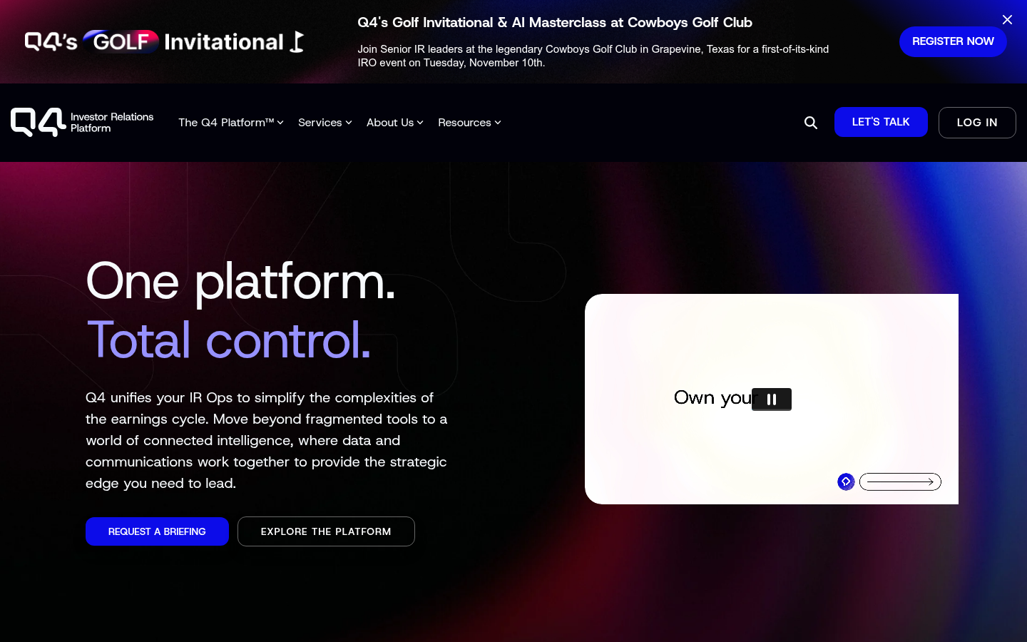 Homepage of the website, as captured
