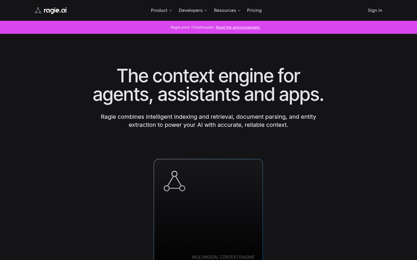 Homepage of the website, as captured