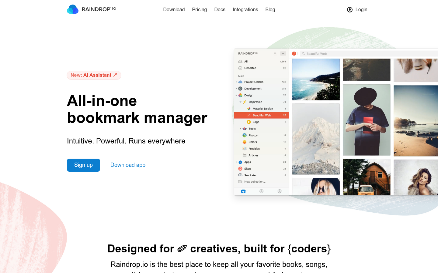 Homepage of the website, as captured