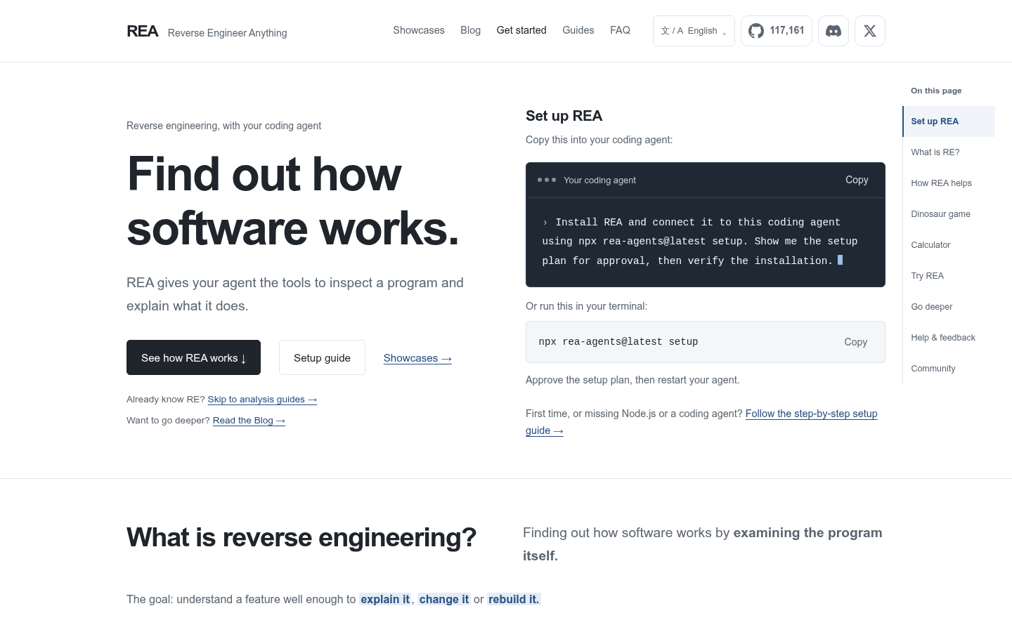 Homepage of the website, as captured