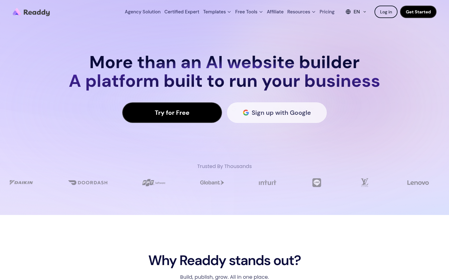 Homepage of the website, as captured