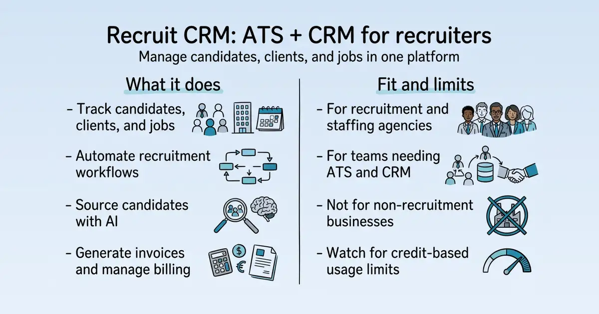 Recruit CRM at a glance