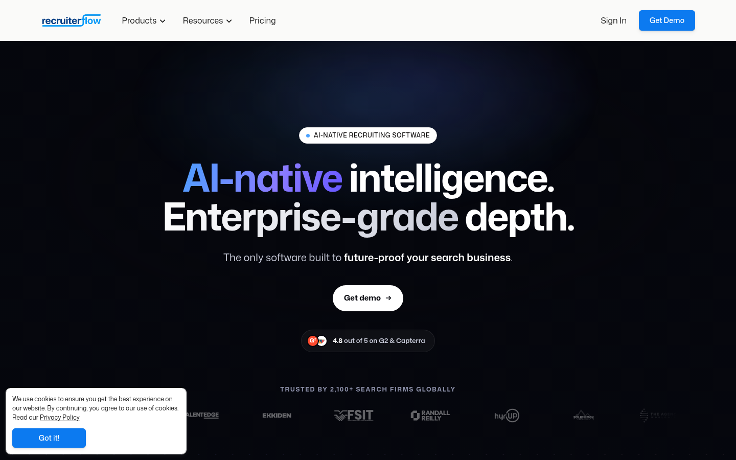 Homepage of the website, as captured