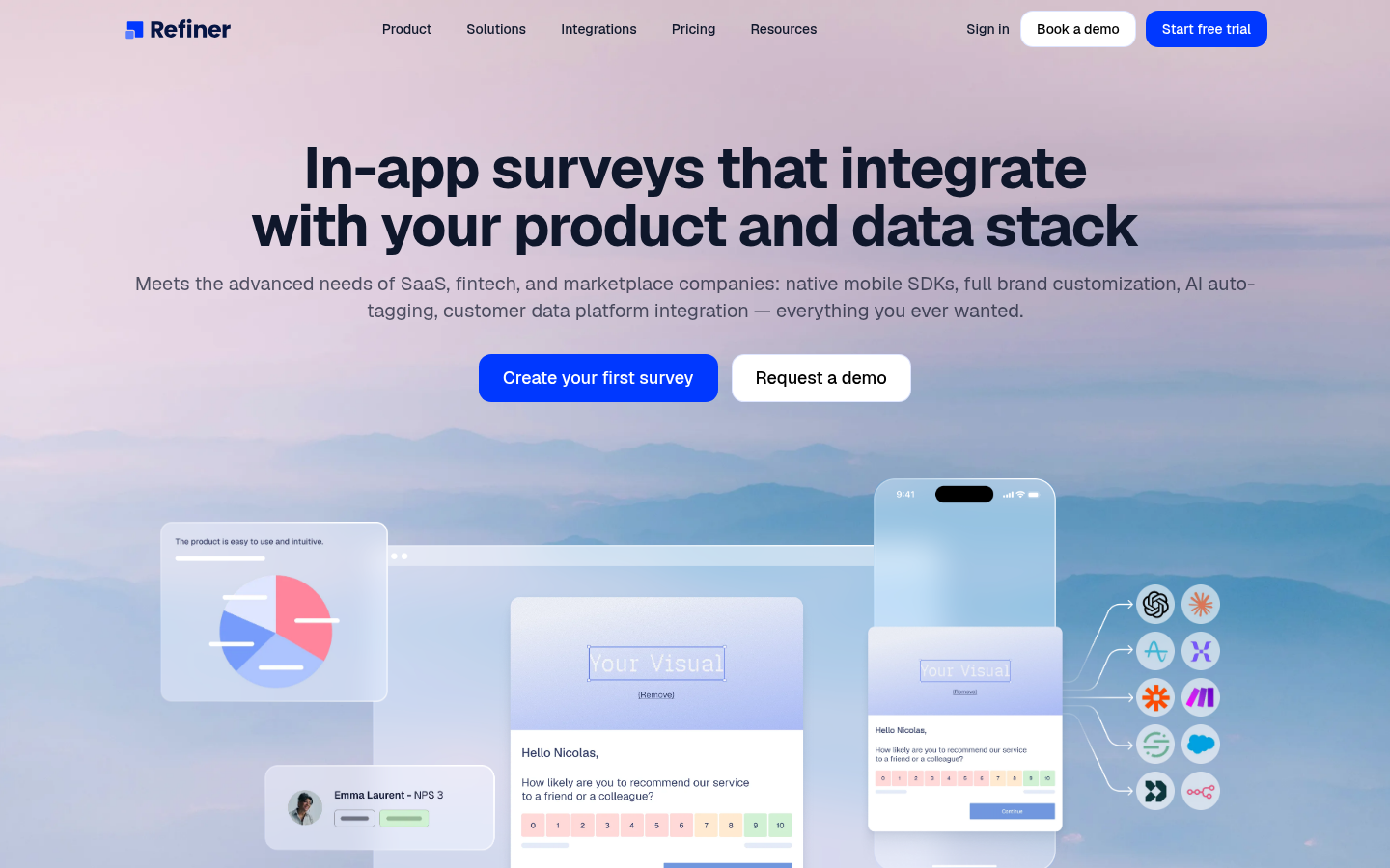 Homepage of the website, as captured