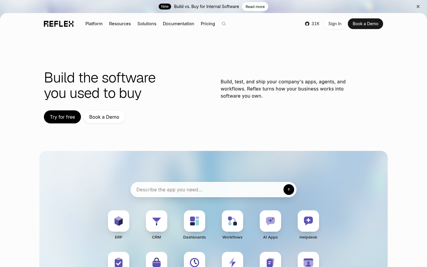 Homepage of the website, as captured