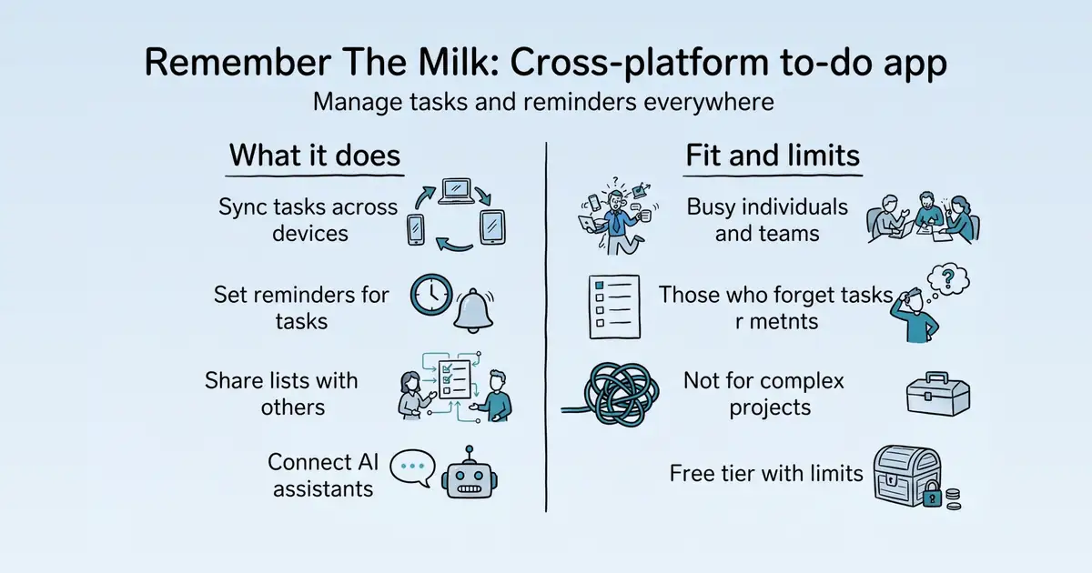 Remember The Milk at a glance