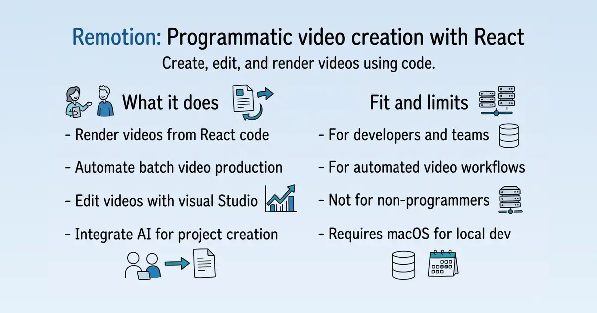Remotion at a glance