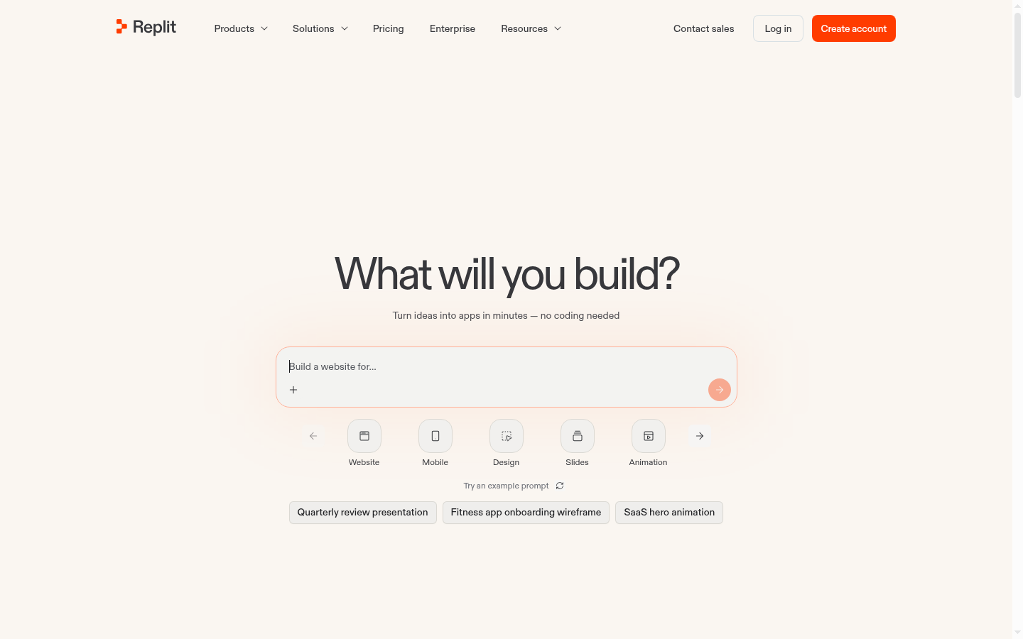 Homepage of the website, as captured