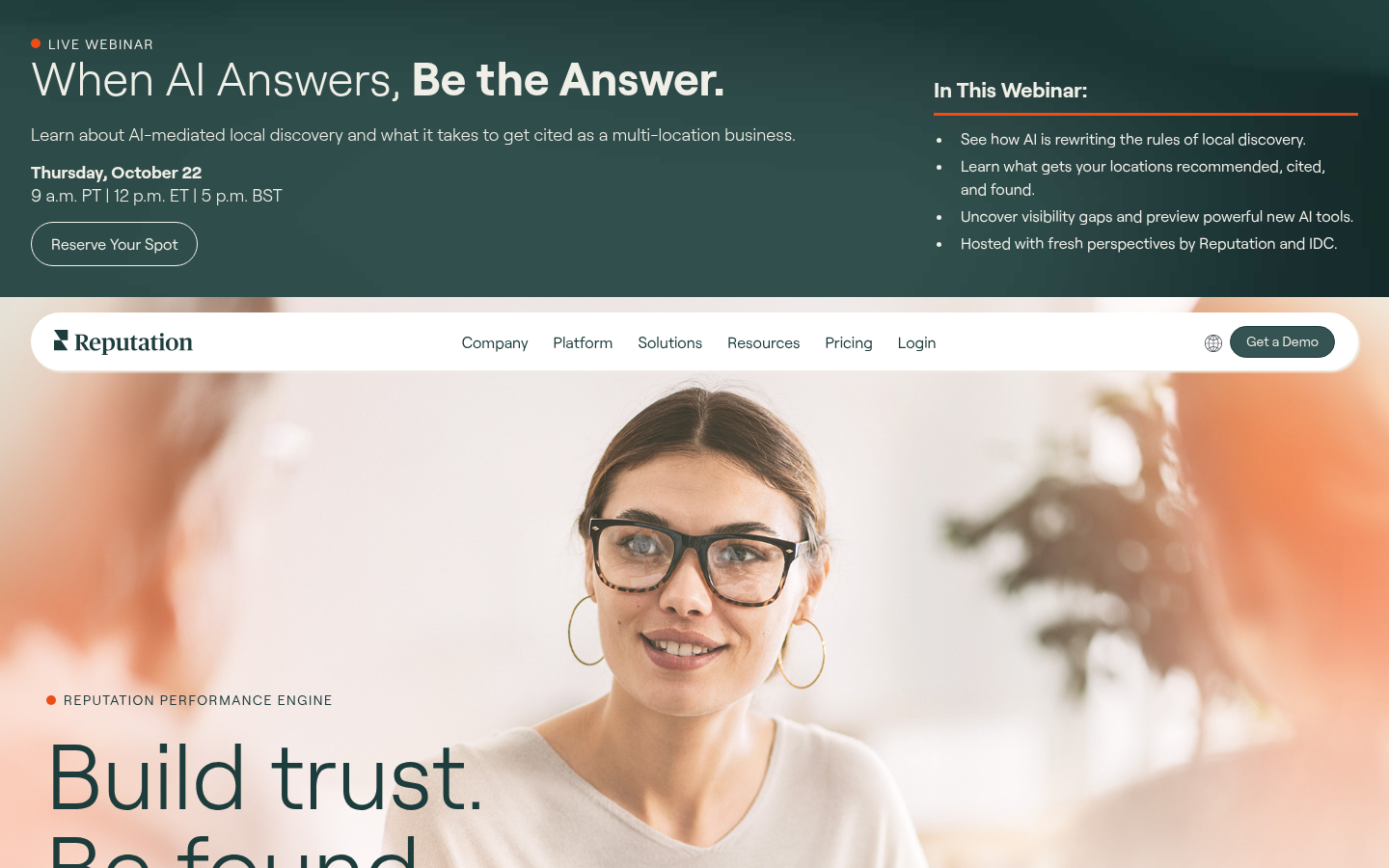Homepage of the website, as captured