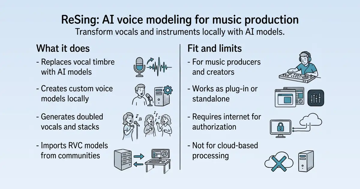 ReSing AI Voice Modeling at a glance