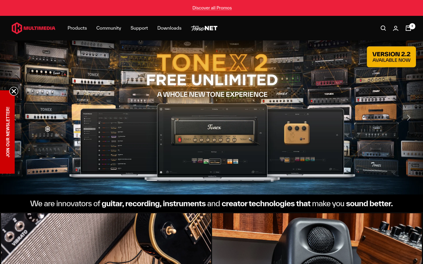 Homepage of the website, as captured
