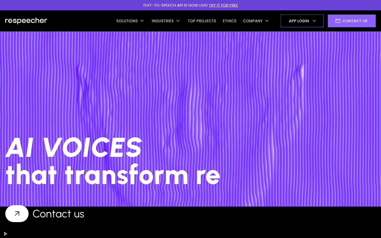 Homepage of the website, as captured