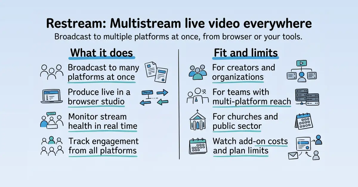 Restream at a glance