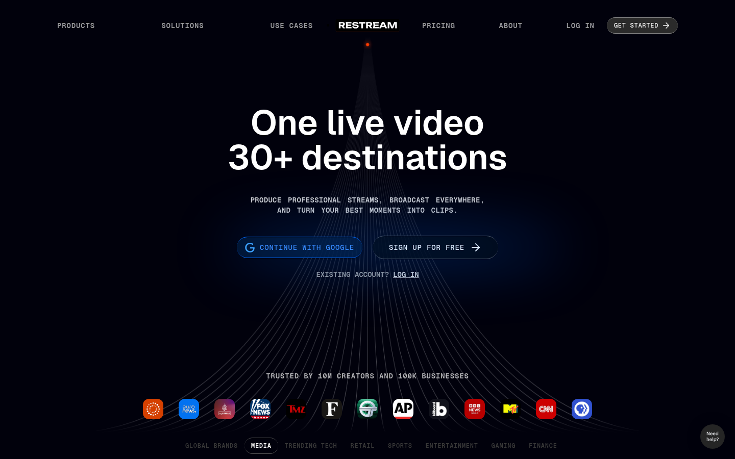 Homepage of the website, as captured