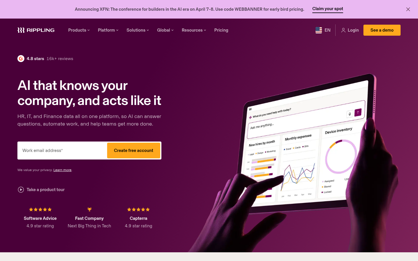 Homepage of the website, as captured